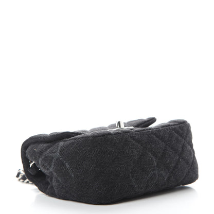 Chanel Denim CC Quilted Mini Square Flap Black 4 of 11