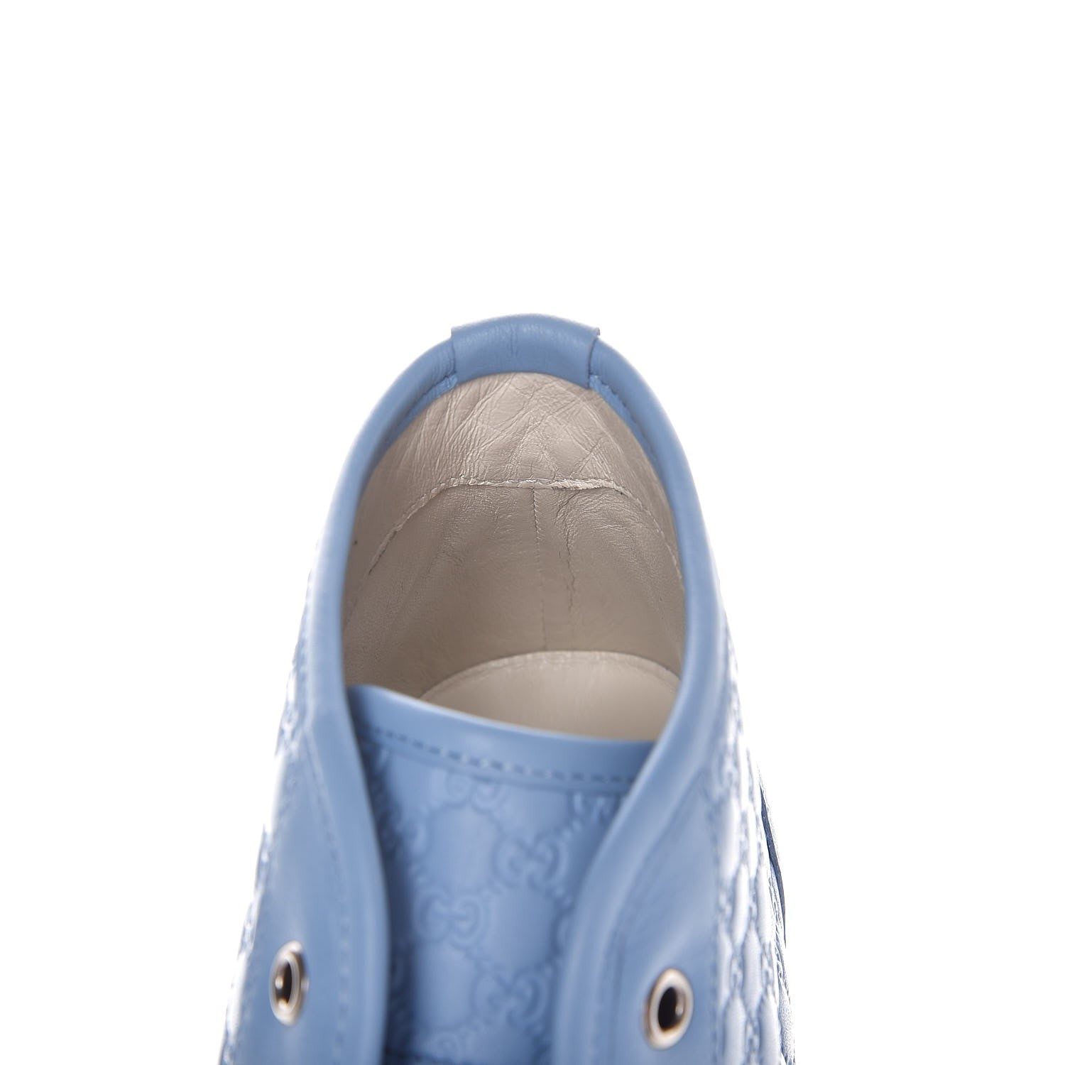 Gucci Microguccissima Mens High Top Sneakers 38.5 Mineral Blue 8 of 10