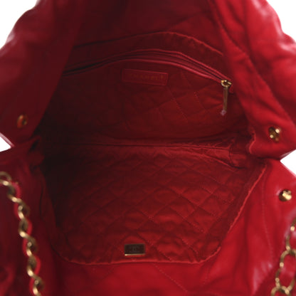 Chanel Shiny Calfskin Quilted Small Chanel 22 Red 6 of 11