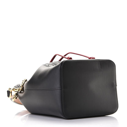 Fendi Vitello Grace F is Fendi Stamp Patch Perforated Small Mon Tresor Bucket Bag Black 3 of 5