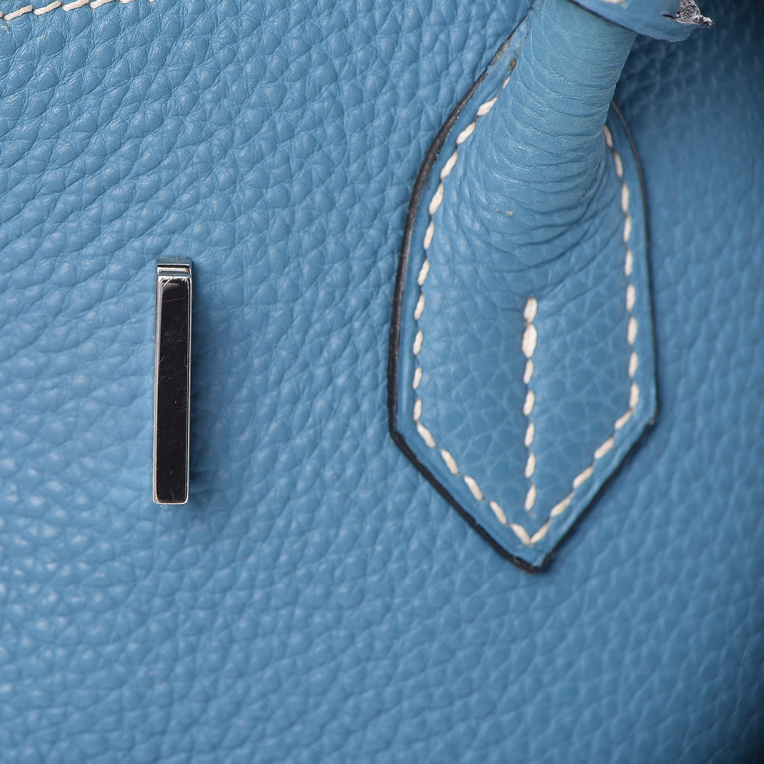 Hermes Taurillon Clemence Birkin 30 Blue Jean 24 of 51