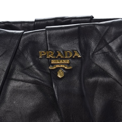 Prada Nappa Pleated Clutch Nero Black 7 of 9
