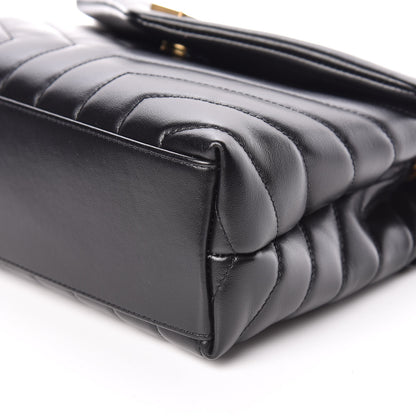 Saint Laurent Calfskin Y Quilted Monogram Small Loulou Chain Satchel Black 6 of 10