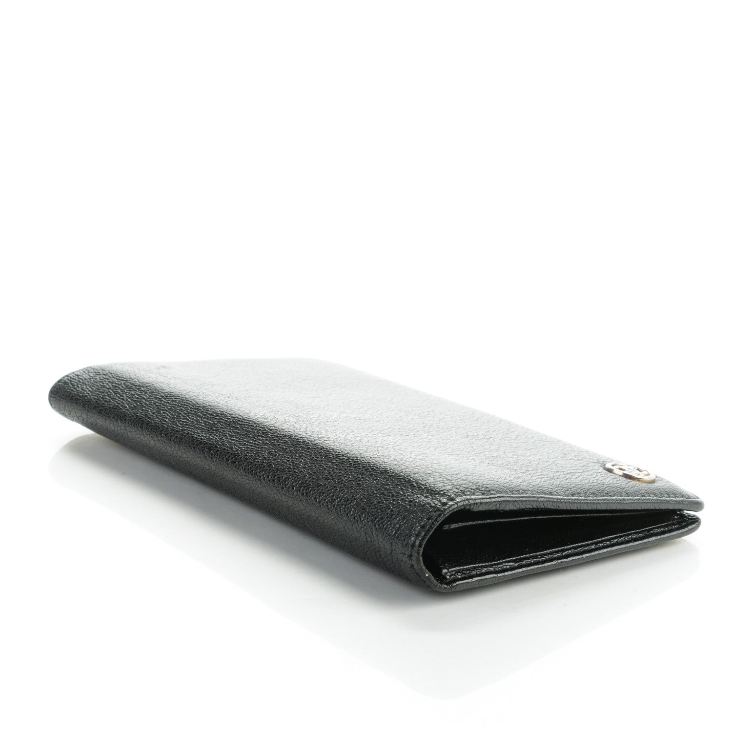 Chanel Goatskin CC Yen Wallet Black 5 of 8