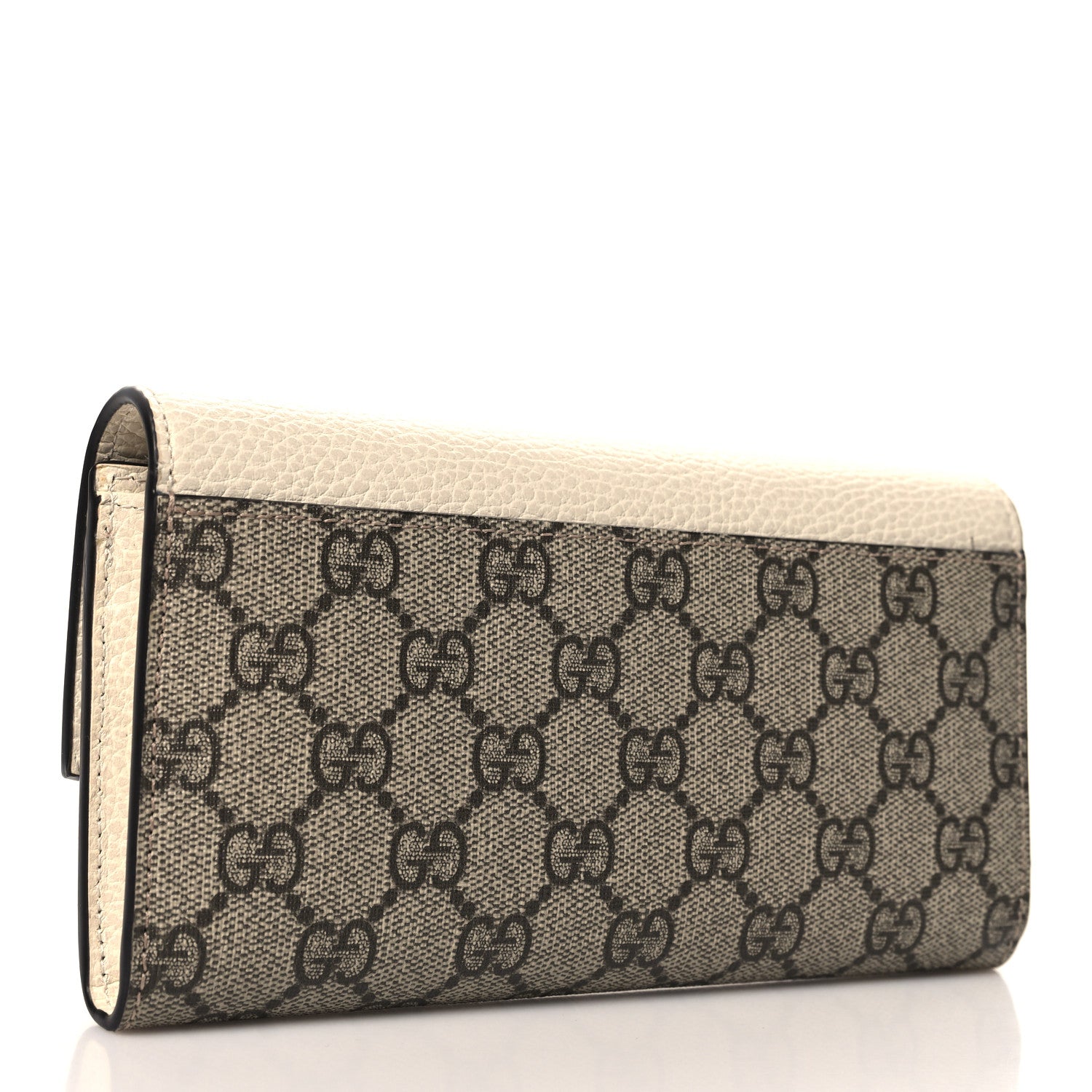 Gucci Dollar Calfskin GG Supreme Monogram GG Marmont Continental Wallet Mystic White Beige Ebony 3 of 8