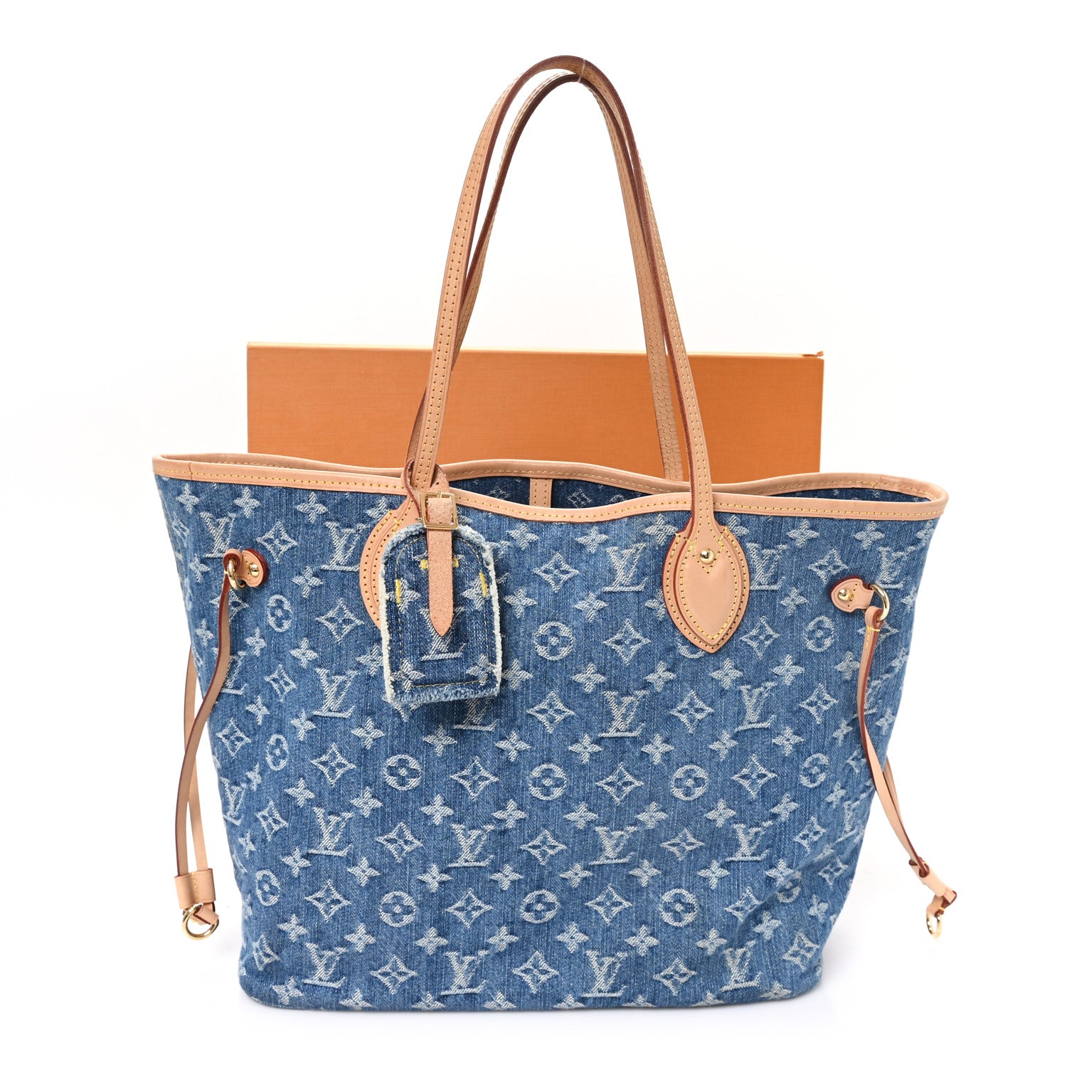 Louis Vuitton Monogram Denim Neo Neverfull MM Blue 10 of 10