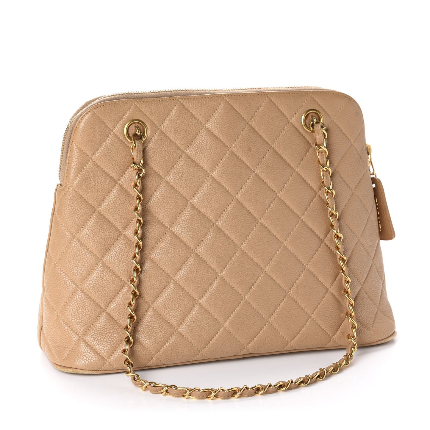 Caviar Quilted CC Tote Beige