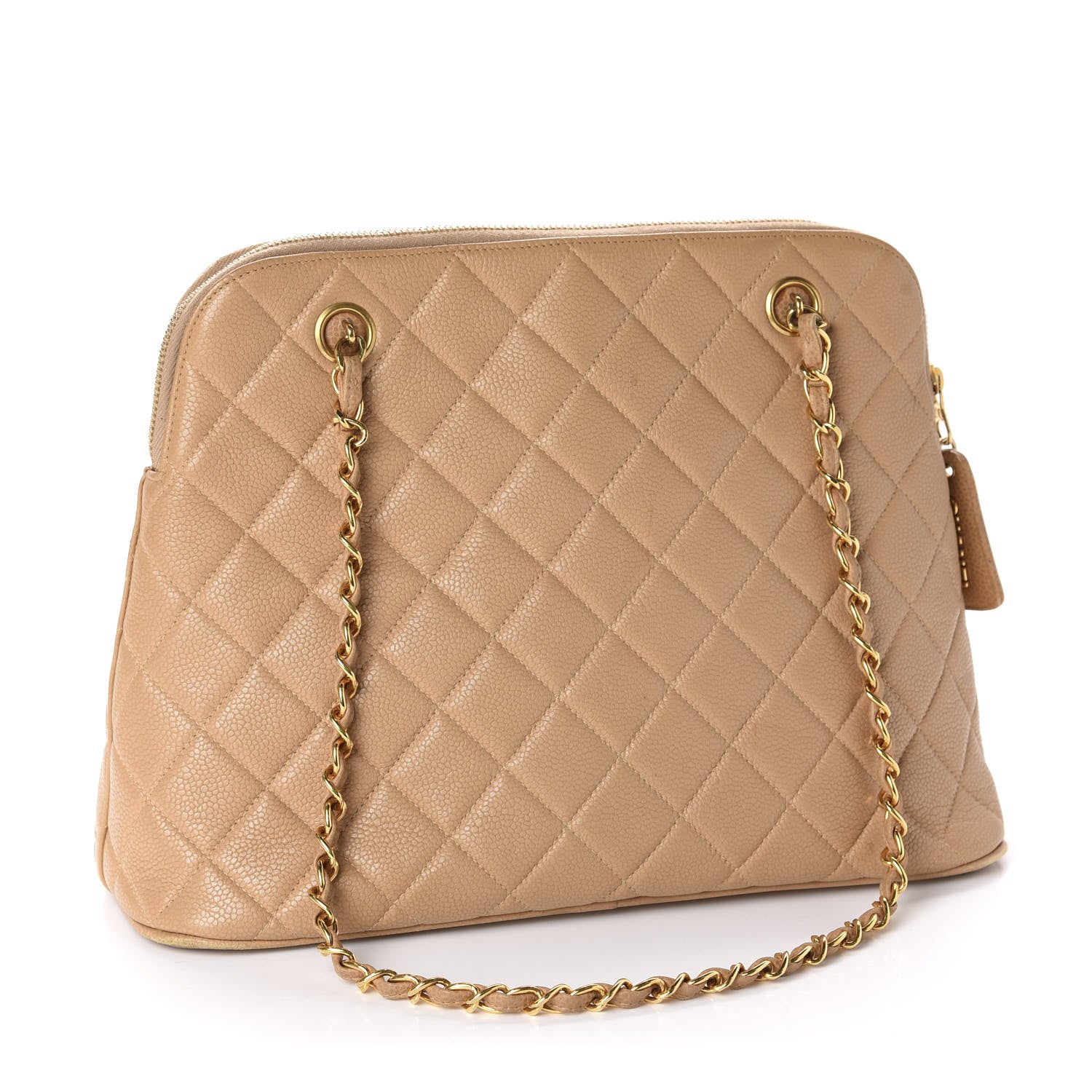Chanel Caviar Quilted CC Tote Beige 3 of 12