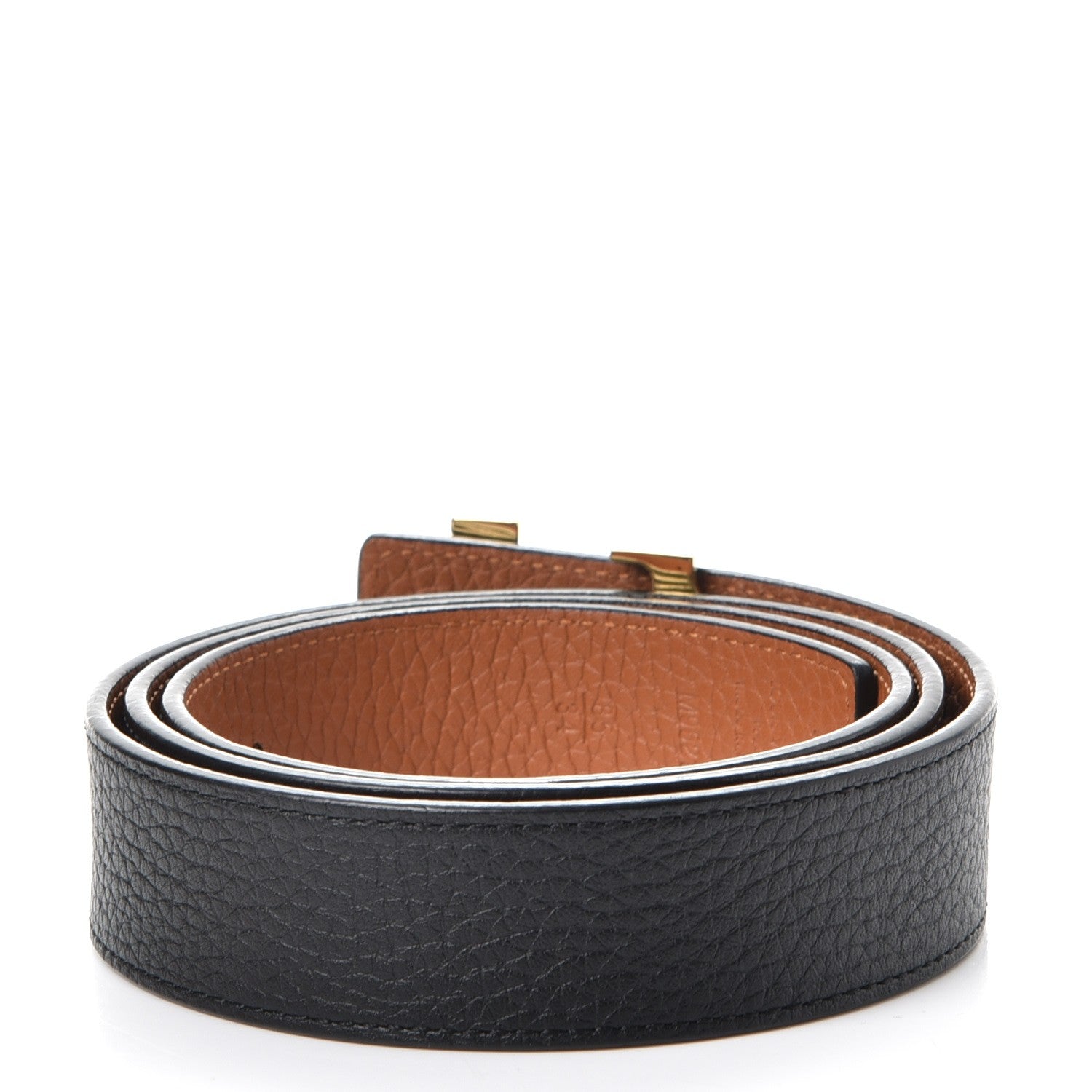 Louis Vuitton Taurillon Calfskin 30mm LV Initiales Reversible Belt 85 34 Black 3 of 6