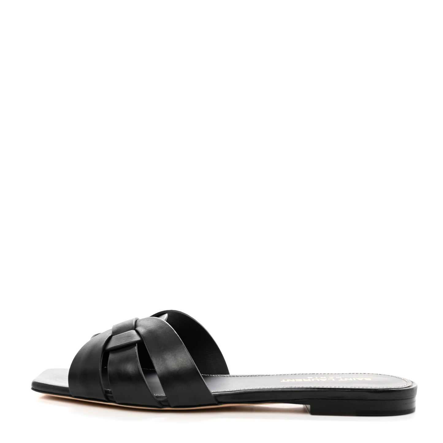 Calfskin Nu Pied 05 Slide Sandals 36 Black