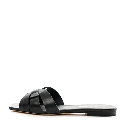 Saint Laurent Calfskin Nu Pied 05 Slide Sandals 36 Black 1 of 14