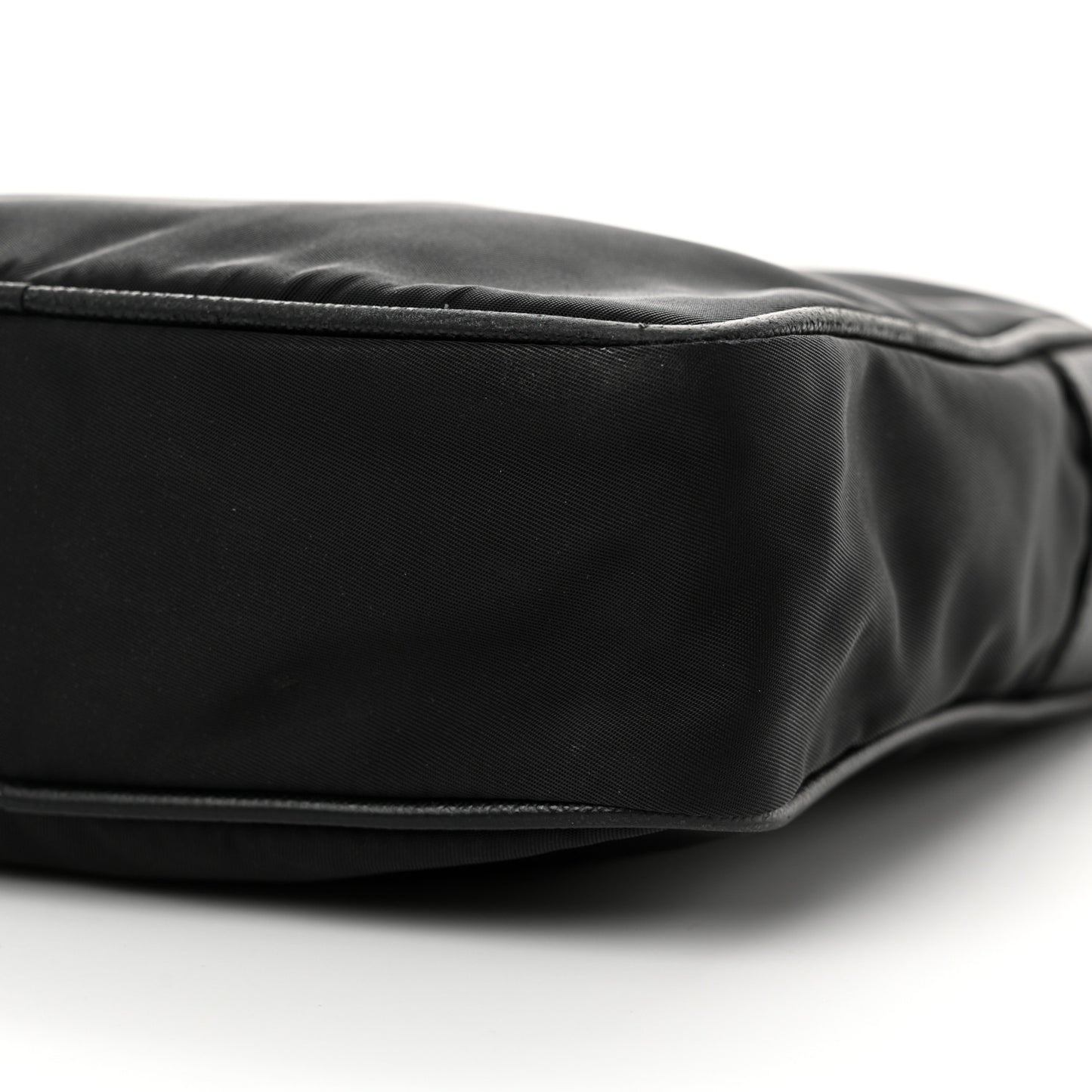 Tessuto Nylon Saffiano Pocket Messenger Shoulder Bag Black