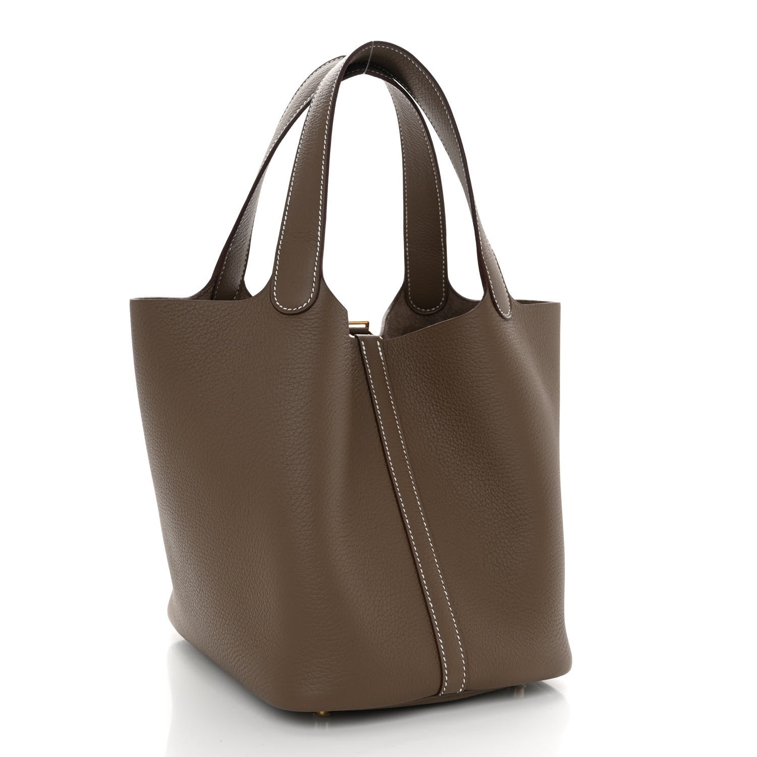 Hermes Taurillon Clemence Picotin Lock 18 PM Etoupe 3 of 10