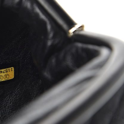 Chanel Satin Quilted Timeless Clutch Black 7 of 8