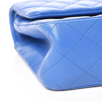 Chanel Lambskin Quilted Medium Double Flap Blue 8 of 16