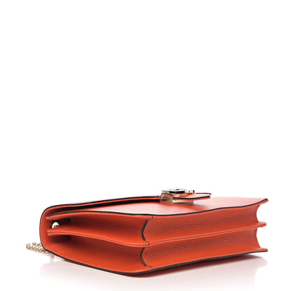 Gucci Dollar Calfskin Interlocking G Shoulder Bag Sun Orange 3 of 9