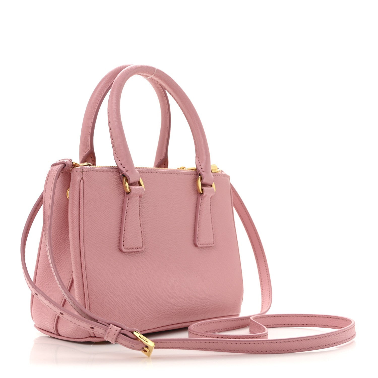 Prada Saffiano Mini Galleria Double Zip Tote Petalo 3 of 14