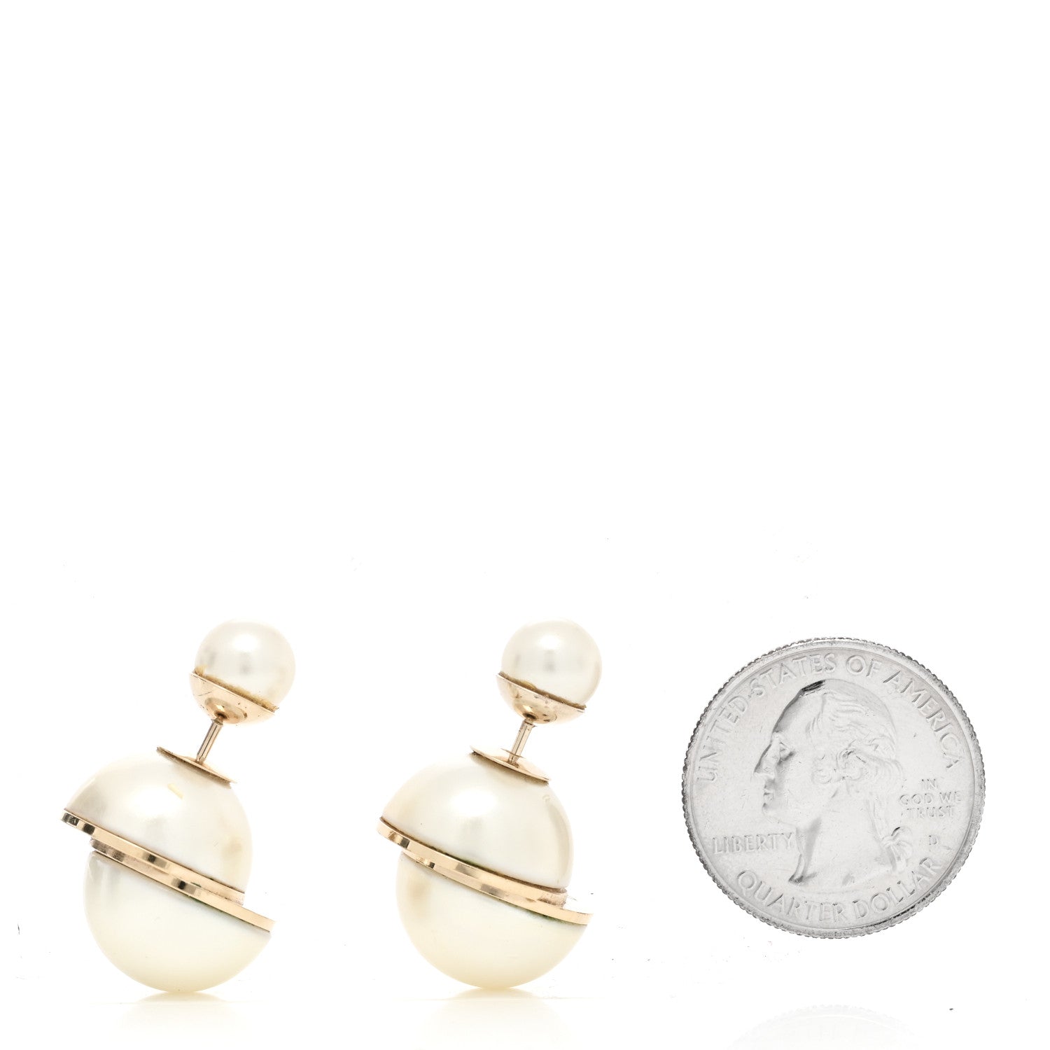 Christian Dior Pearl Mise En Dior Tribal Earrings Gold 2 of 5