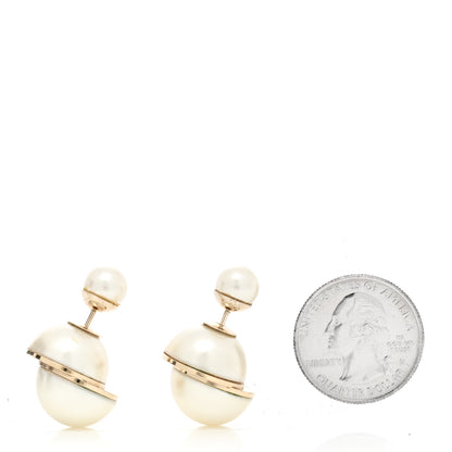Christian Dior Pearl Mise En Dior Tribal Earrings Gold 2 of 5