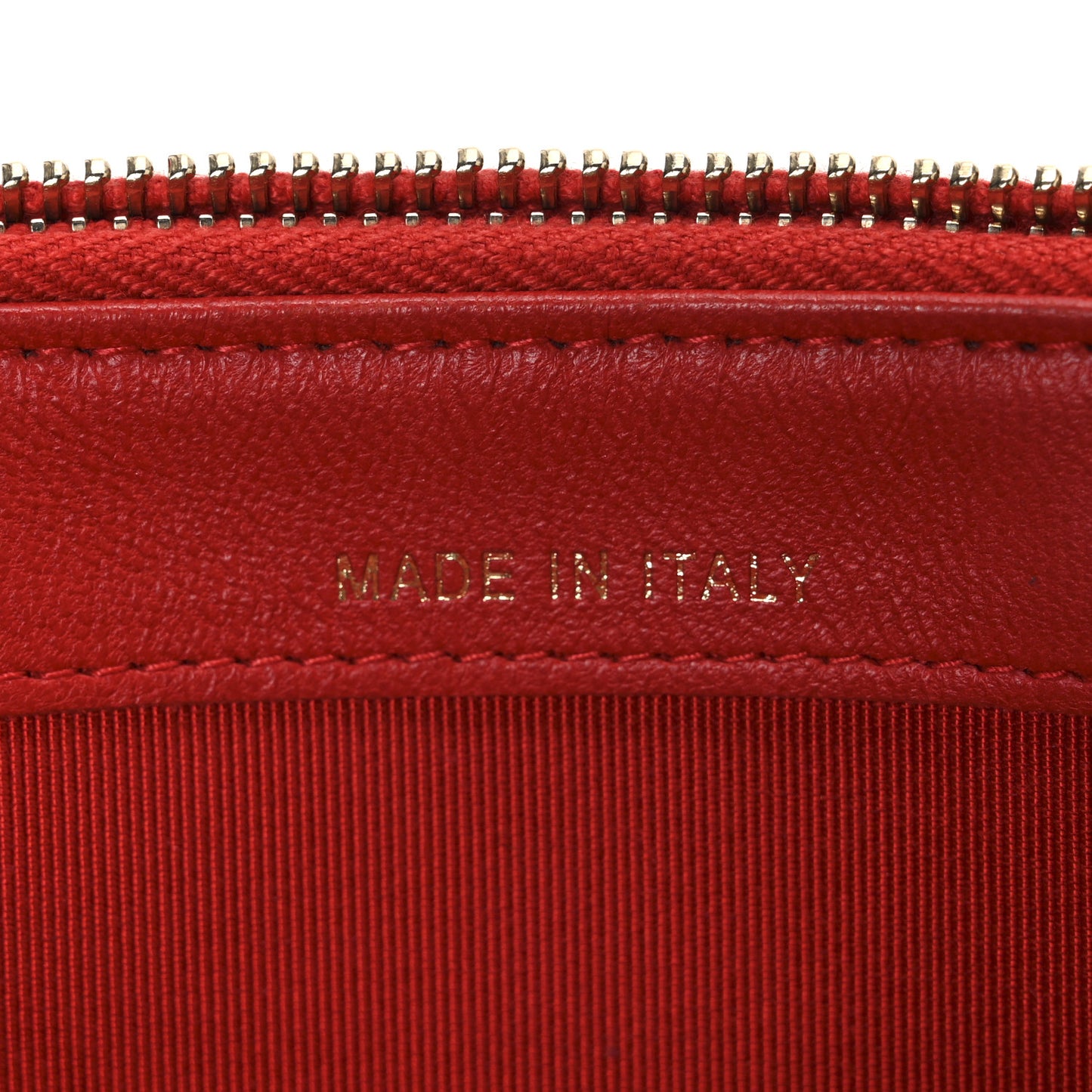 Lambskin Quilted Small Clutch With Chain Red