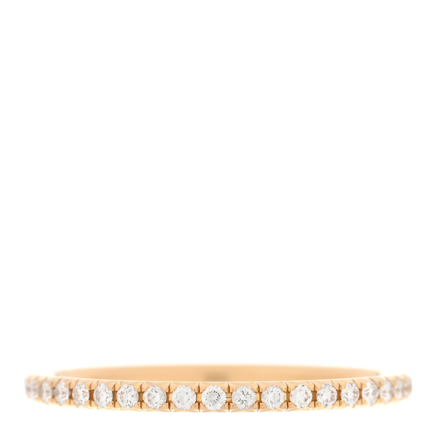 Tiffany 18K Yellow Gold Diamond Metro Band Ring 50 5.5 3 of 4