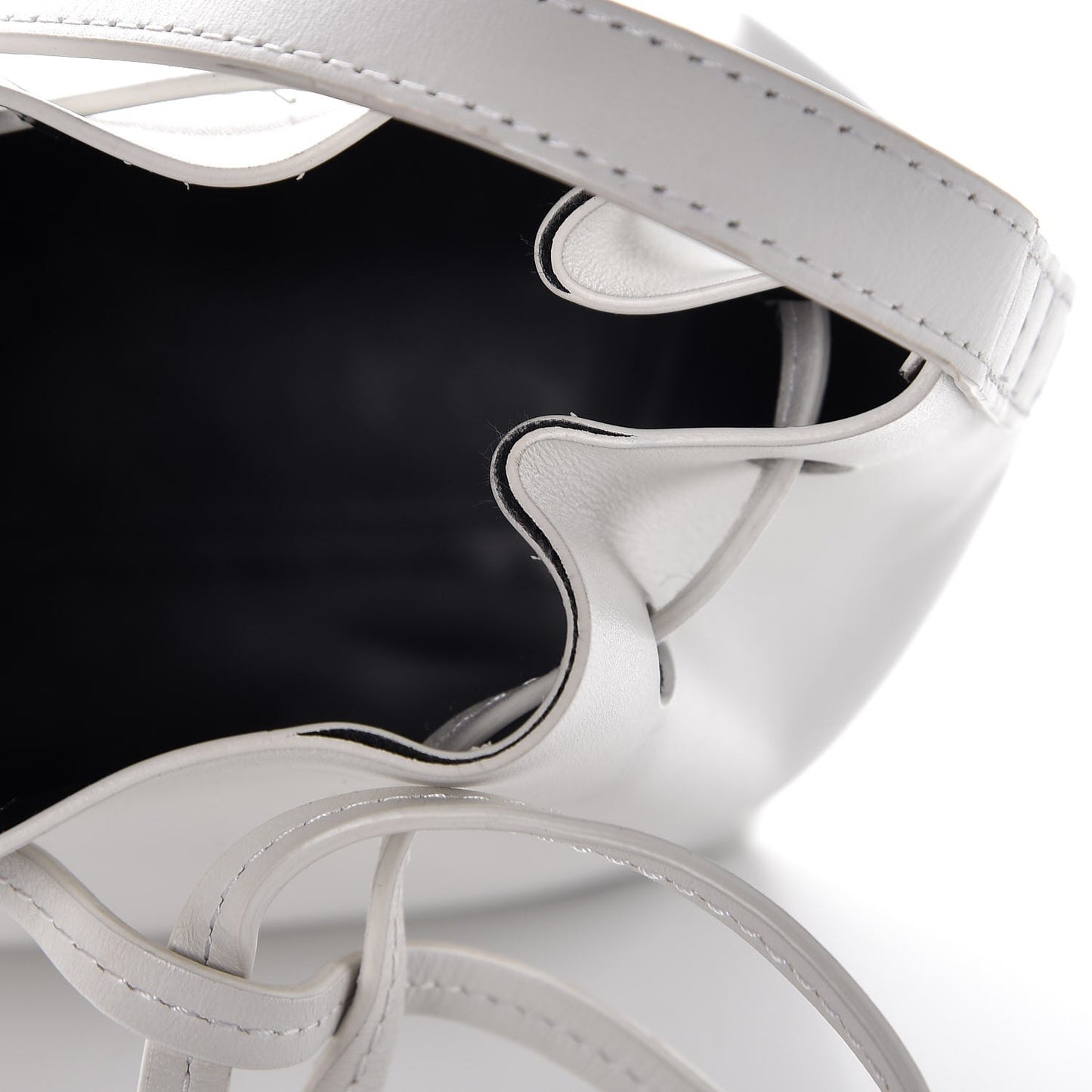 Calfskin Mini Bucket Bag White