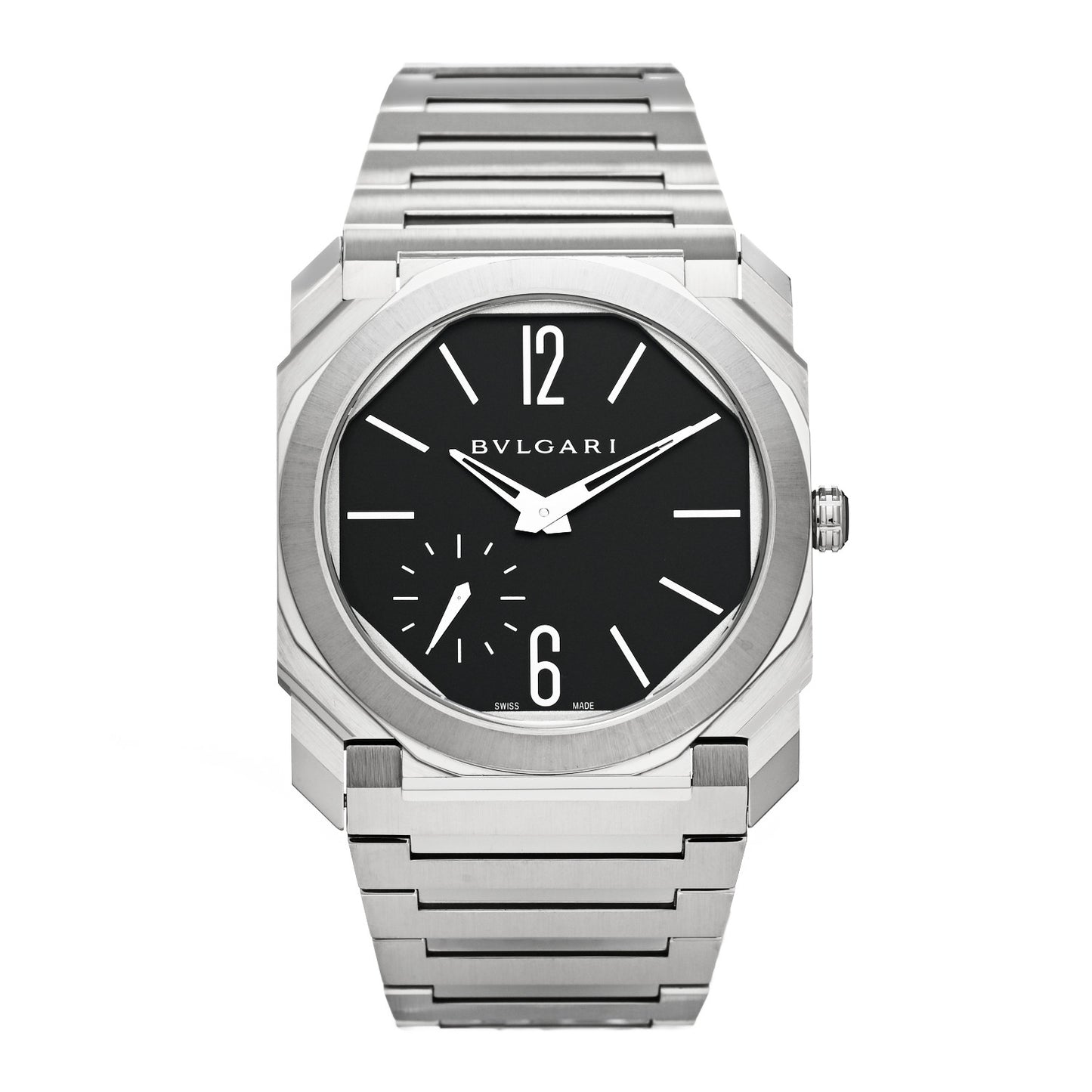 Stainless Steel 40mm Finissimo Automatic Watch Black