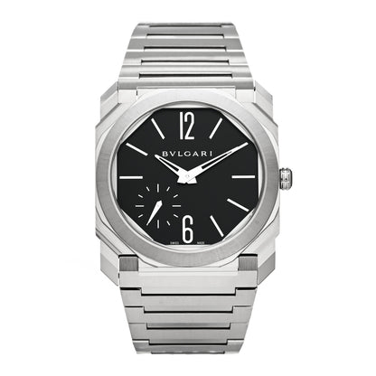 Bulgari Stainless Steel 40mm Finissimo Automatic Watch Black 1 of 5