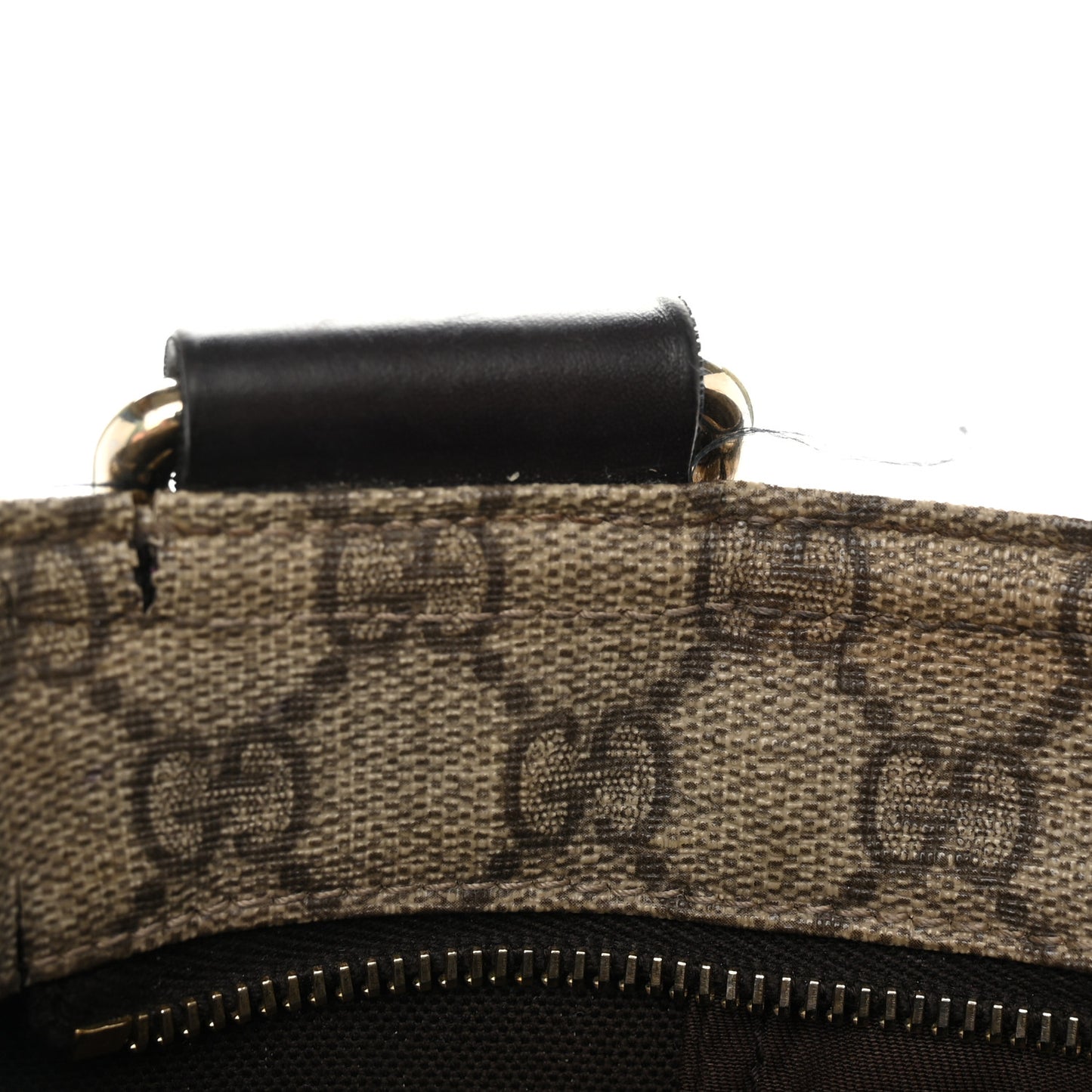 GG Supreme Monogram Medium Flat Messenger Bag Dark Brown