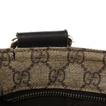 Gucci GG Supreme Monogram Medium Flat Messenger Bag Dark Brown 12 of 12