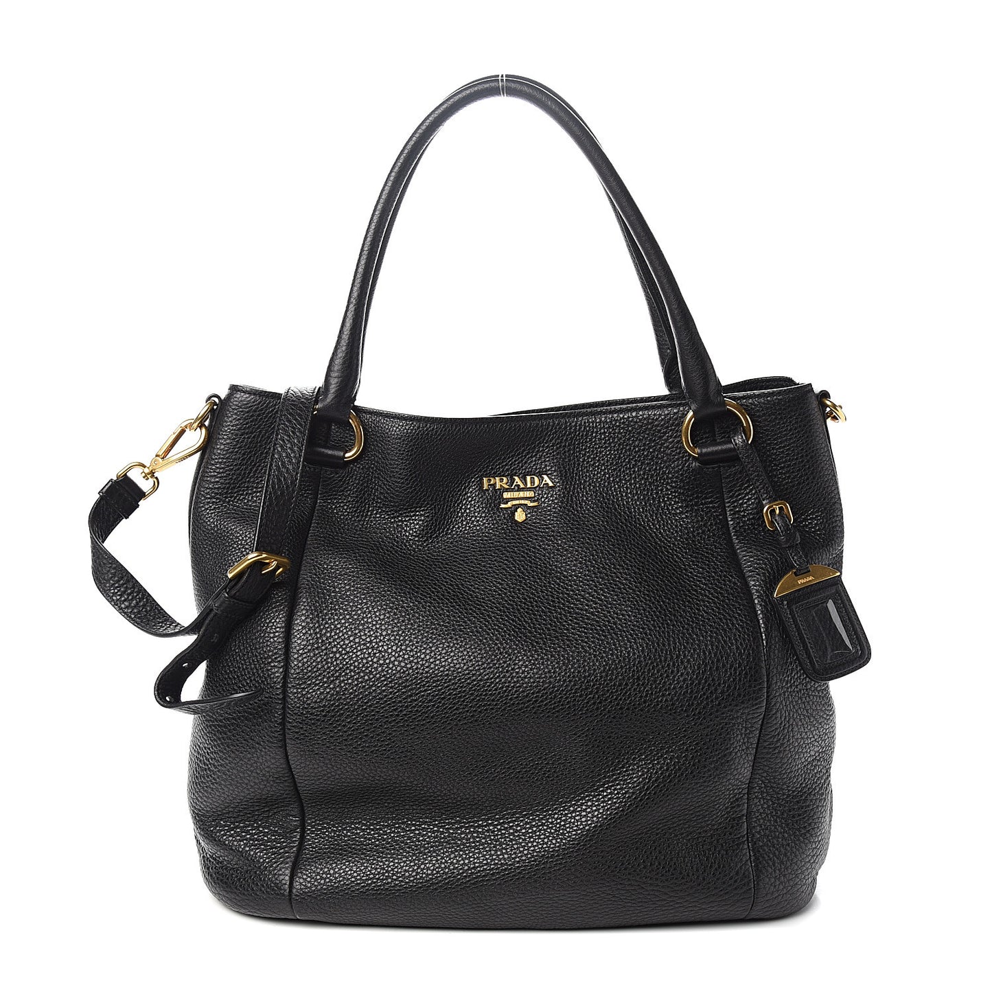 Vitello Daino Shoulder Bag Black