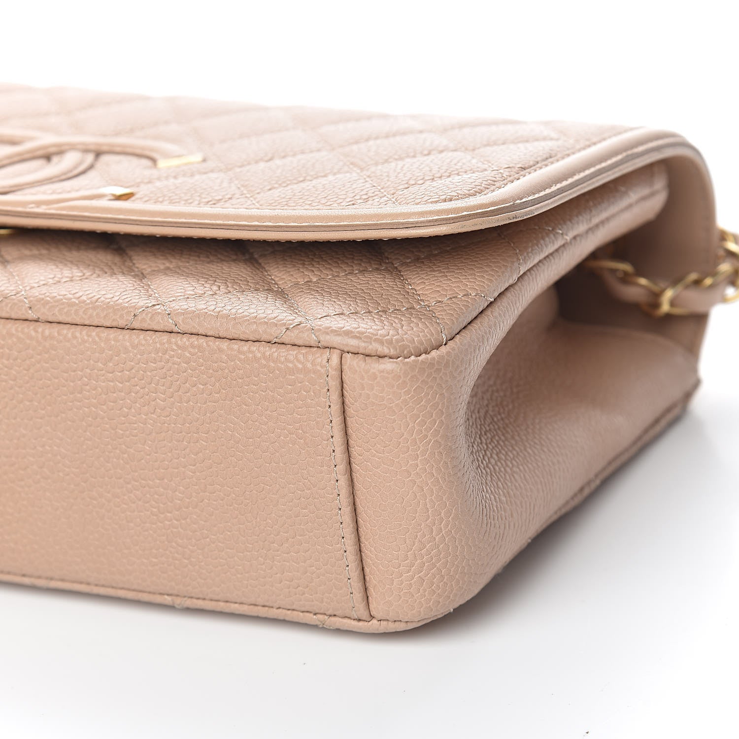 Chanel Caviar Quilted Medium CC Filigree Flap Beige 9 of 15