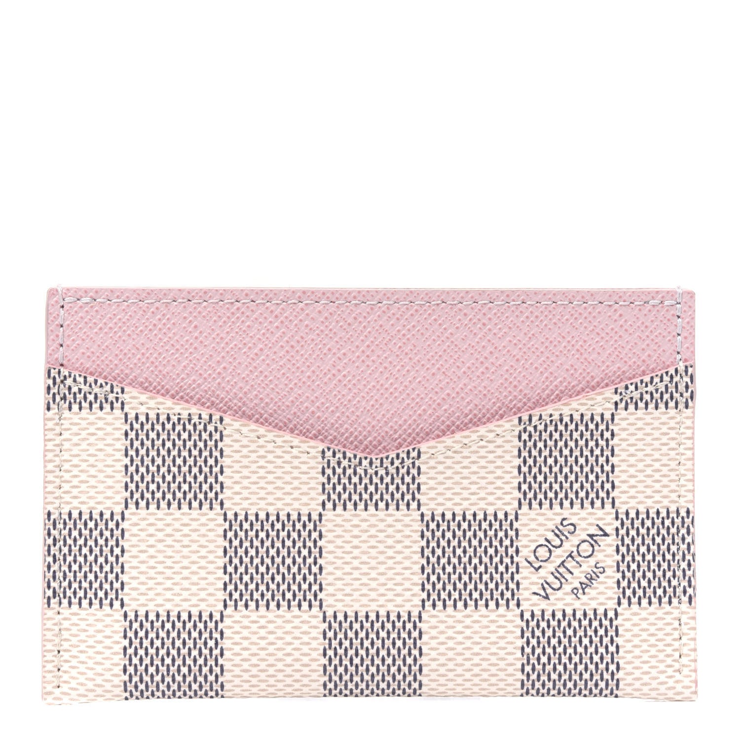 Louis Vuitton Damier Azur Daily Card Holder Rose Ballerine 1 of 4