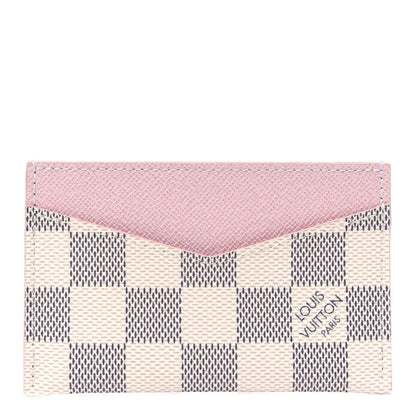 Louis Vuitton Damier Azur Daily Card Holder Rose Ballerine 1 of 4