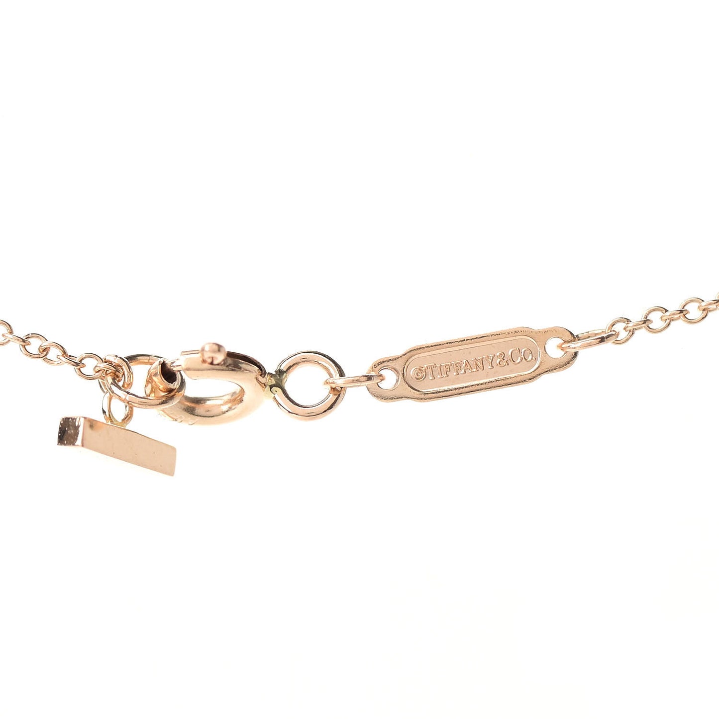 18K Rose Gold Small T Smile Pendant Necklace