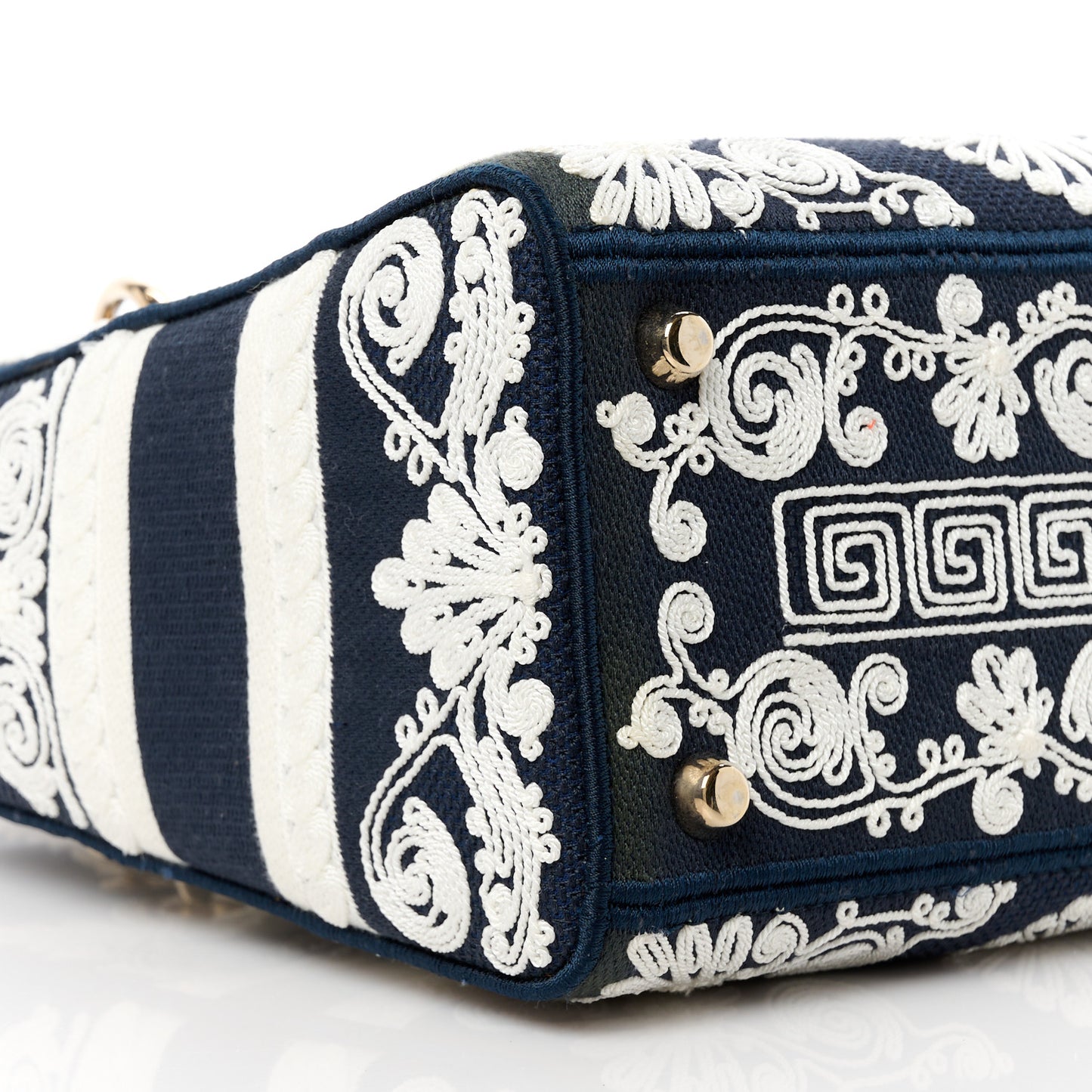 Embroidered Cornely Medium Lady D-Lite Blue White