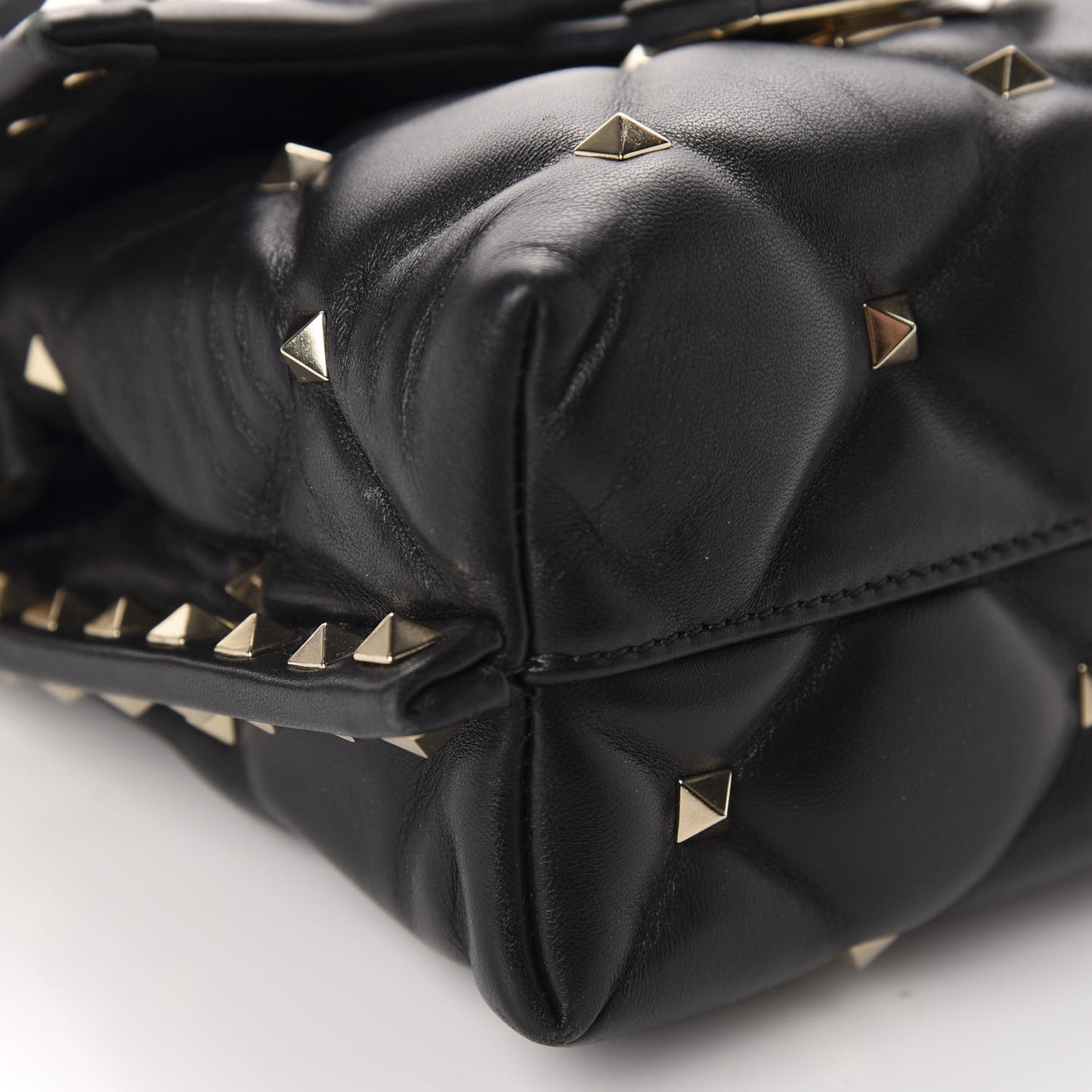 Nappa Mini Candystud Top Handle Bag Black