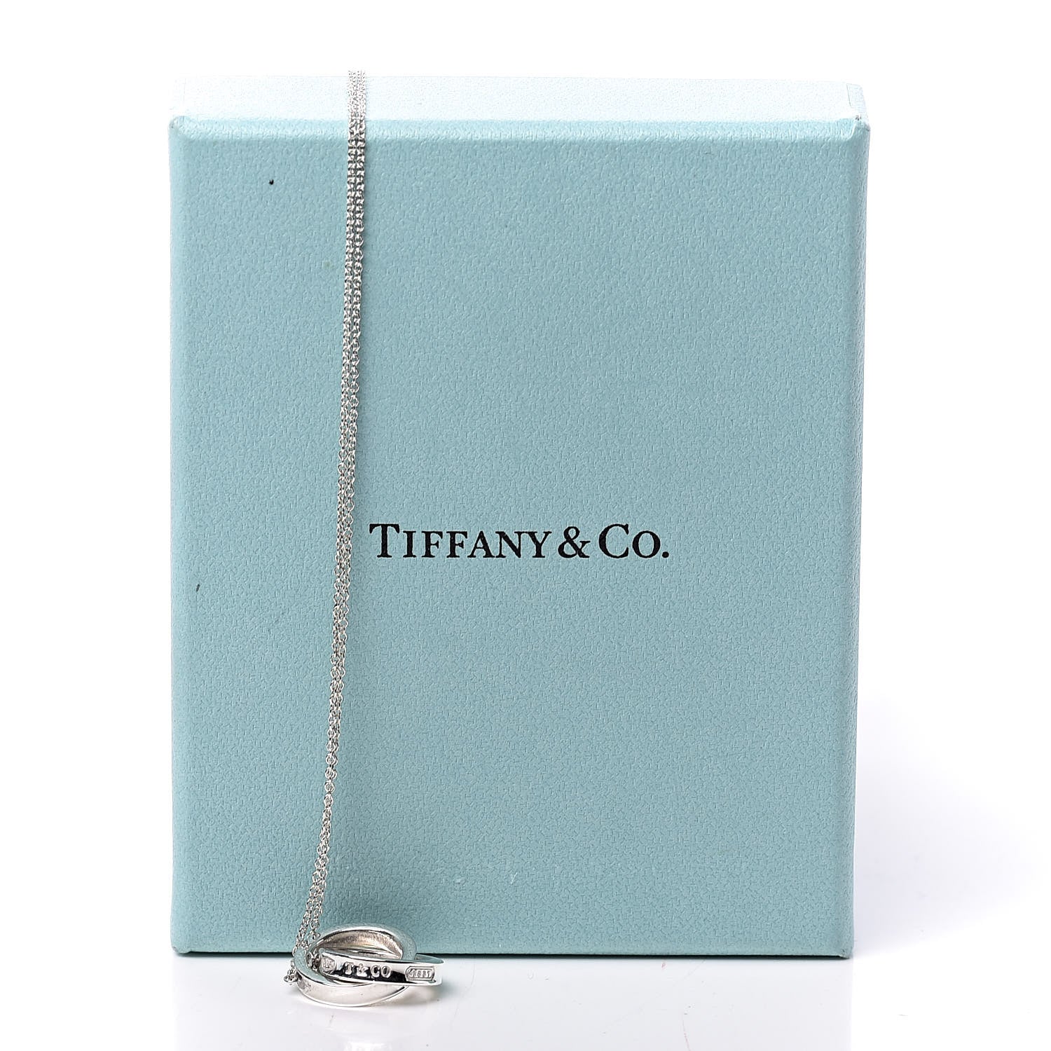 Tiffany Sterling Silver 1837 Interlocking Circles Pendant Necklace 8 of 8