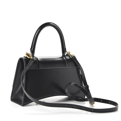 Balenciaga Shiny Box Calfskin Small Hourglass Top Handle Bag Black 3 of 9
