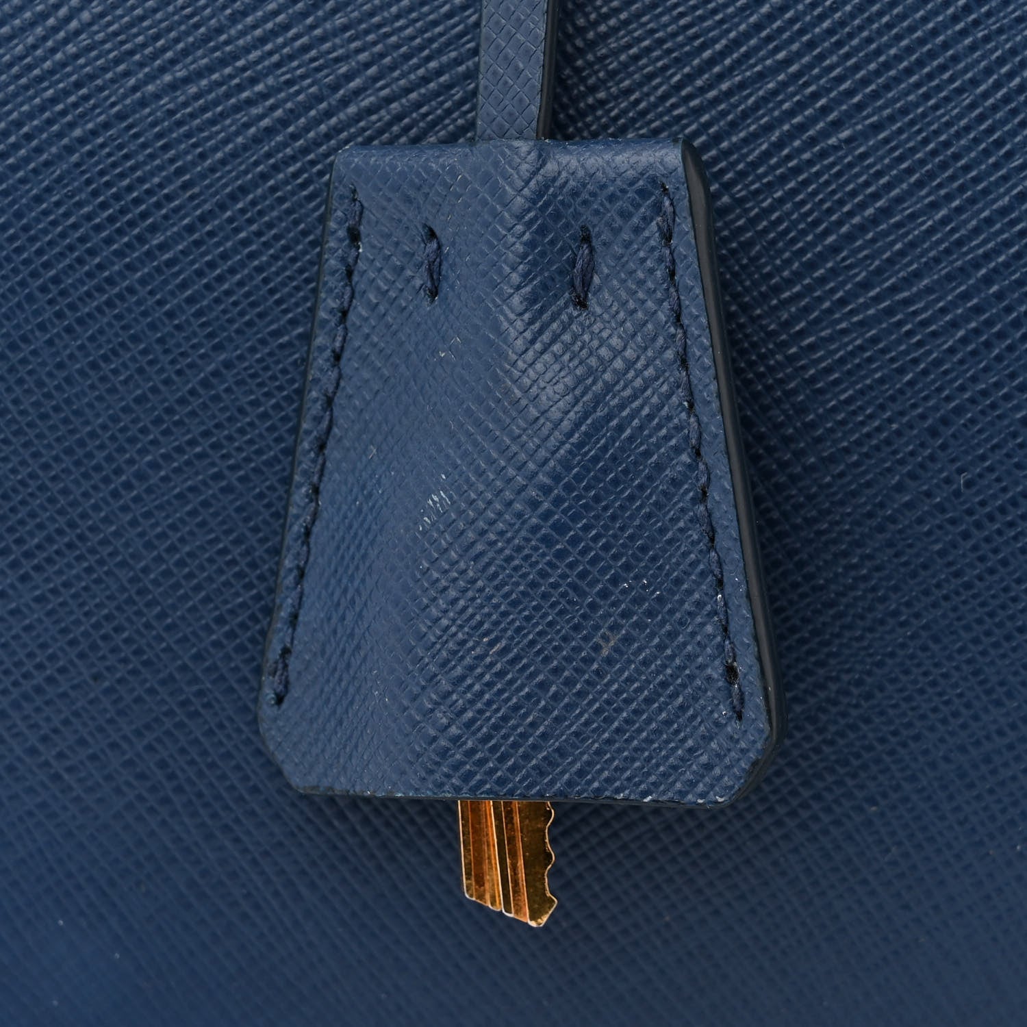 Prada Saffiano Lux Bowler Blue 14 of 17