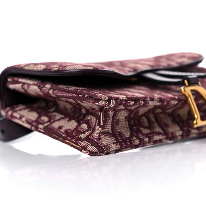 Christian Dior Oblique Saddle Belt Bag Bordeaux 8 of 9