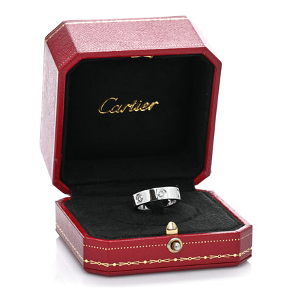 Cartier 18K White Gold 6 Diamond 5.5mm LOVE Ring 54 6.75 5 of 5