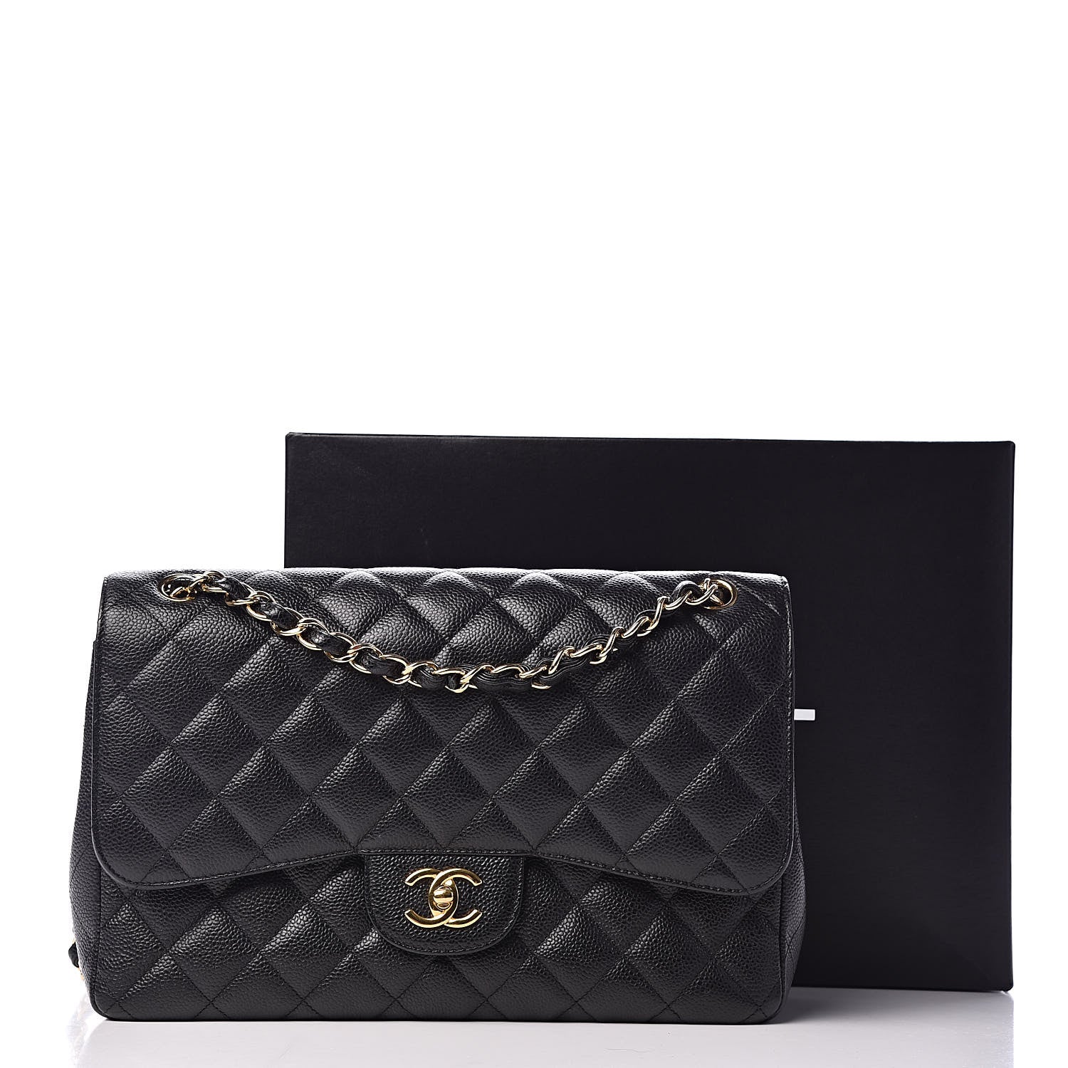 Chanel Caviar Quilted Jumbo Double Flap Black 12 of 12