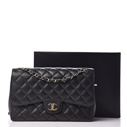 Chanel Caviar Quilted Jumbo Double Flap Black 12 of 12