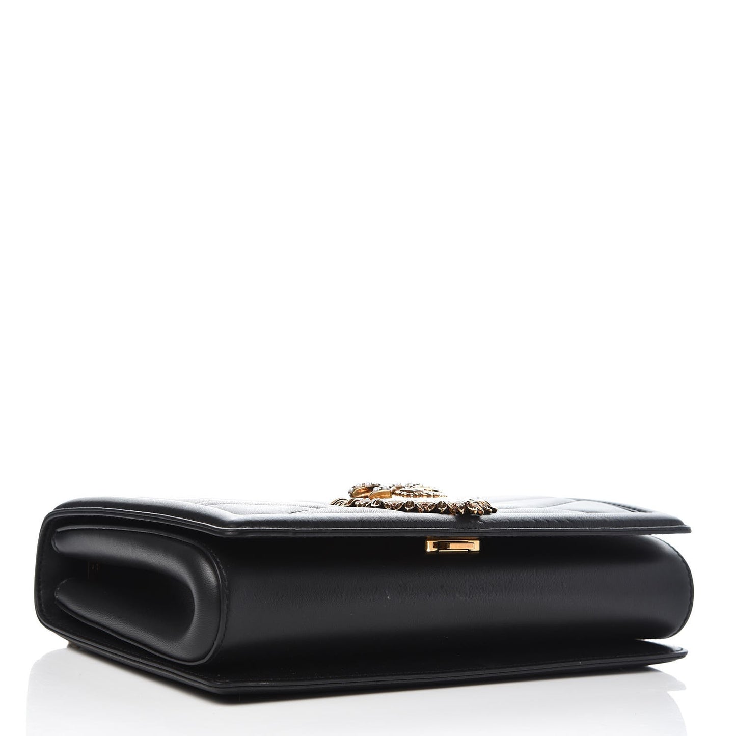 Calfskin Medium Devotion Crossbody Bag Black