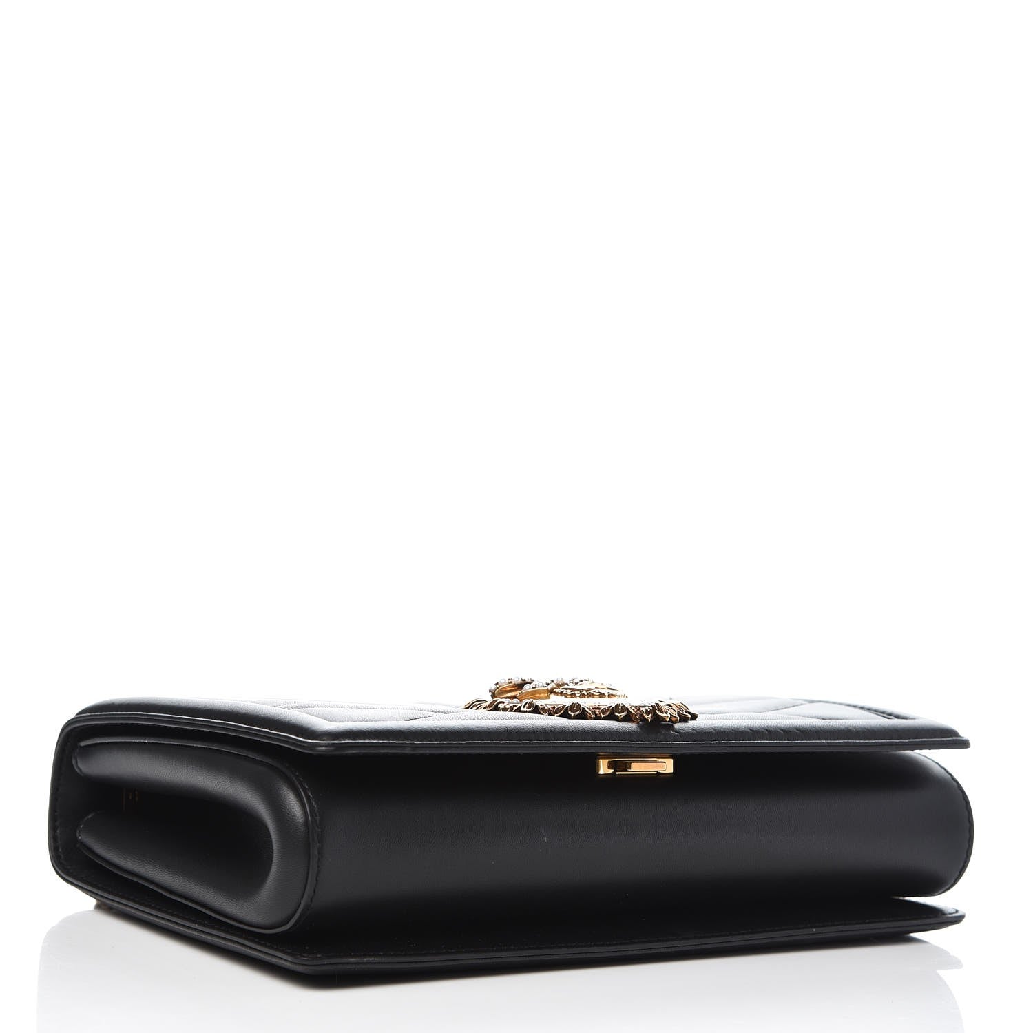 Dolce & Gabbana Calfskin Medium Devotion Crossbody Bag Black 4 of 6