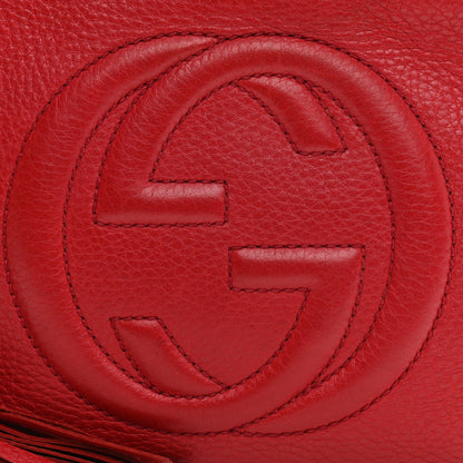 Gucci Pebbled Calfskin Small Soho Disco Bag Tabasco Red 9 of 18