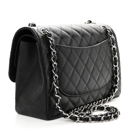 Chanel Caviar Quilted Jumbo Double Flap Black 3 of 12