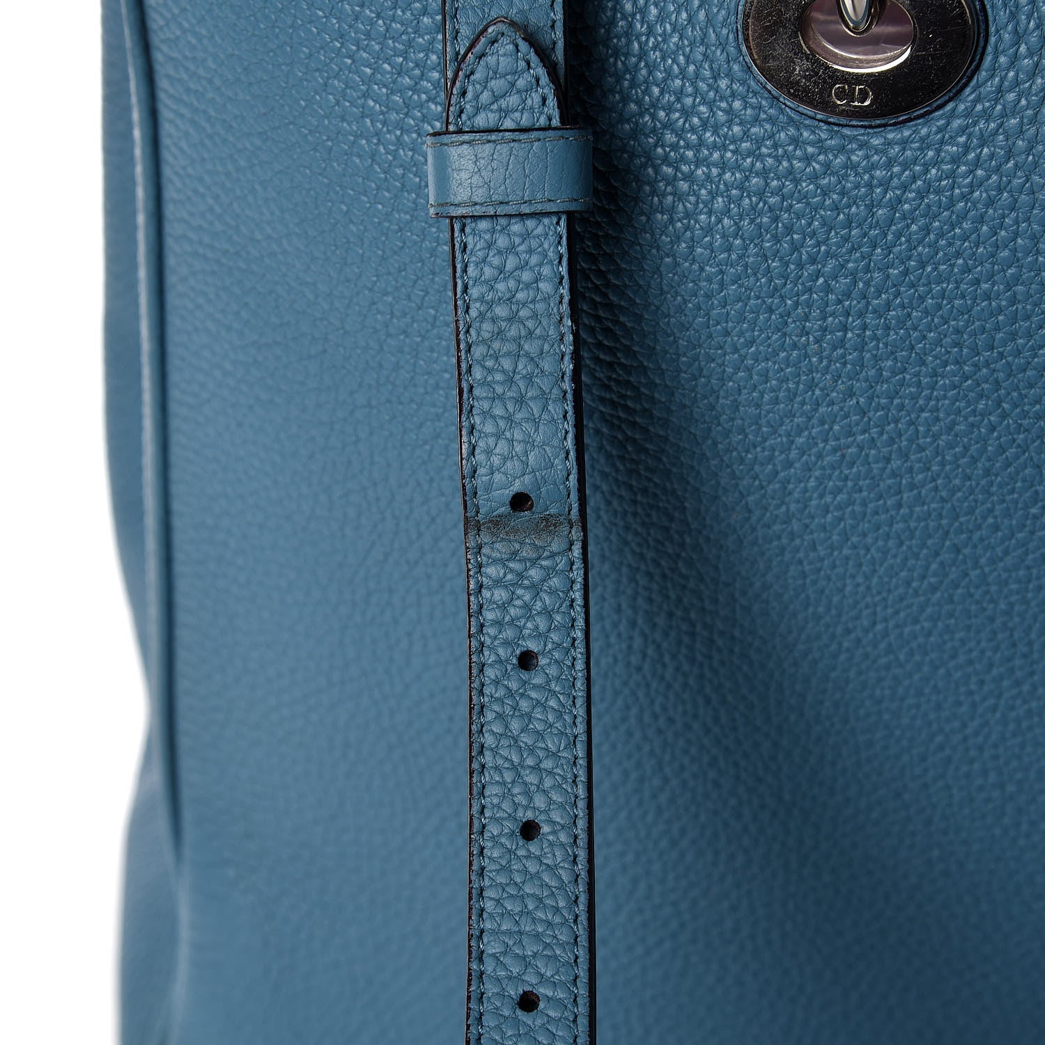 Christian Dior Bullcalf Large Diorissimo Tote Blue 18 of 24