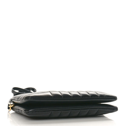 Burberry Lambskin Quilted Lola Double Pouch Crossbody Black 4 of 10